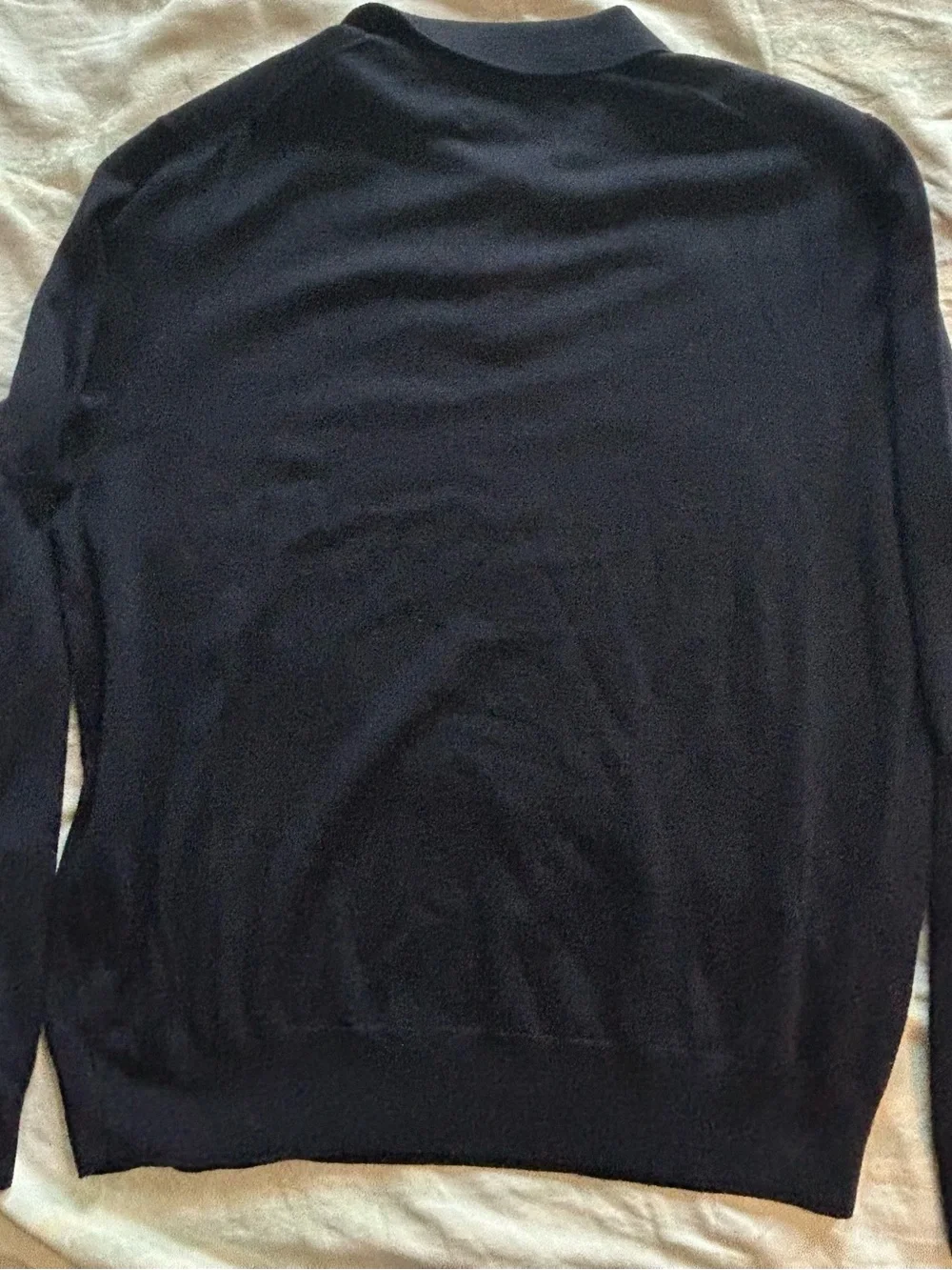 Polo Ralph Lauren Men’s XL Navy Merino Wool Knit Long Sleeve Sweater EUC